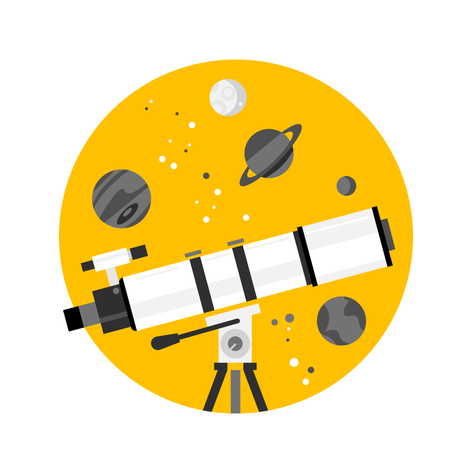 Telescope-with-planets
